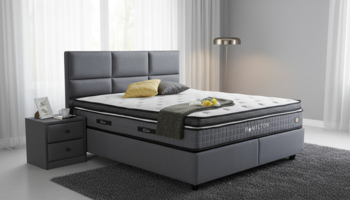 Bettgestell Stoff Miwwelen Luxus Modern Better Bett Textil Schlofkummer Design Neit
