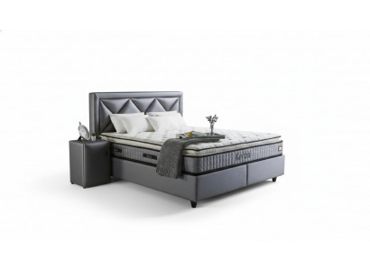 Edel Bett 3-Stéck Set Nuetsdësch Miwwelen Luxus Schlofzëmmer Matratz Bettgestell Nei