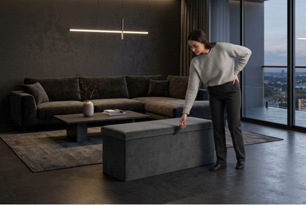 Modern Design Späicherbox Luxus Schlofkummer Schemel Stoff Truh Boxen