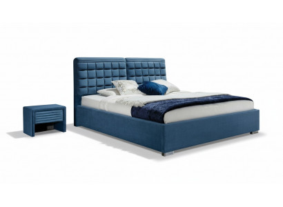 Luxus Boxspring Bett Design Stoff Hotel Better Schlofzëmmer Miwwelen Duebel