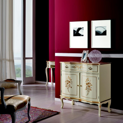 Wunnzëmmer Miwwelen Klassesche Barock Luxus Sideboard Kommode Echt Holz
