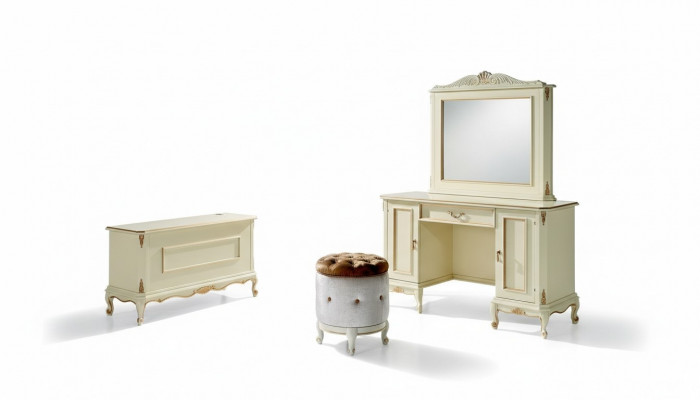 Schminktisch Italienesche Stil Miwwelen Säitendësch Schlofkummer Barock Rokoko Hocker Nei