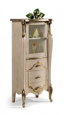 Miwwelen Klassesch Komodë Holz Glas Vitrin Kommodenschaf Designer