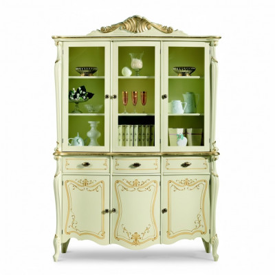 Vitrin Italienesch Luxus Stil Wunnzëmmer Miwwelen Schaf Barock Rokoko Stil Holz Neien