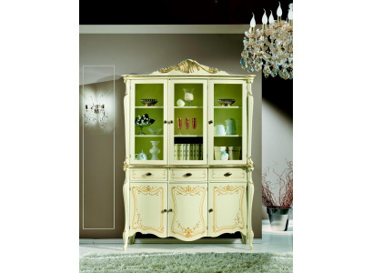 Vitrin Italienesch Luxus Stil Wunnzëmmer Miwwelen Schaf Barock Rokoko Stil Holz Neien