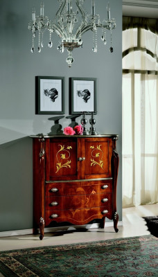 Miwwel Holz Stil Barock Schick Schaf Kommode Schief Designer Italienesch