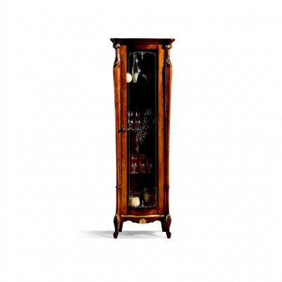 Schick Design Glasschaf Holz Klassesch Stil Barock Vitrinne Italienesch Miwwelen Nei
