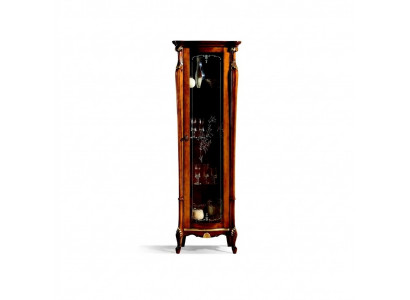 Schick Design Glasschaf Holz Klassesch Stil Barock Vitrinne Italienesch Miwwelen Nei