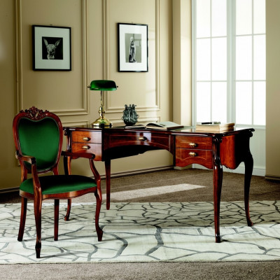 Italienesch klassesch Holzmëbel Luxus Sëtz Bürosmiwwel Stil Barock.