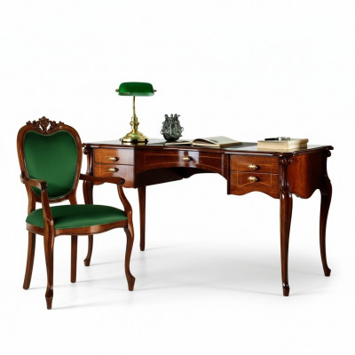 Italienesch klassesch Holzmëbel Luxus Sëtz Bürosmiwwel Stil Barock.