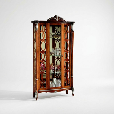 Italienesch Miwwelen Luxus Design Holz Klassesch Barock Regal Glasschaf Vitrinen.