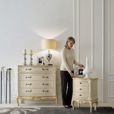 Design Miwwelen Stil Barock Kommode Holz Italien Miwwelen Anrichte Luxus Sideboard