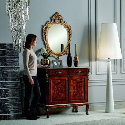 Sideboard Kommod Schaf Schief Designer Miwwelen Holz Anriicht Italienesch Miwwelen