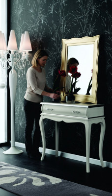 Miwwel Stil Barock Konsolendësch Wanddësch Dësch Sideboard Klassesch Anrichte