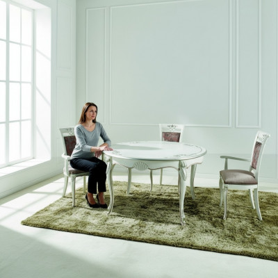 Italienesch Miwwelen Iessdësch Holz Luxus Dësch Design Dëscher Iesszëmmer 140x79cm