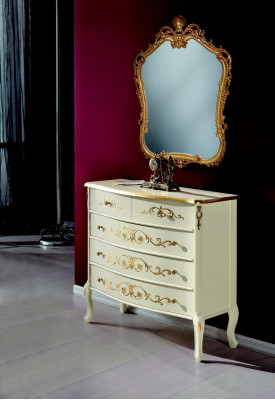 Miwwelen Holz Stil Barock Kommode Schief Designer Luxus Italienesch