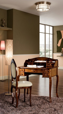 Miwwel Sekretär Antik Barock Stil Luxus Dësch Büro Kommode Holz