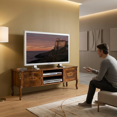TV Lowboard RTV Schaf Dësch Wunnzëmmer Holz Miwwelen Barockstil