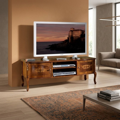 TV Lowboard RTV Schaf Dësch Wunnzëmmer Holz Miwwelen Barockstil