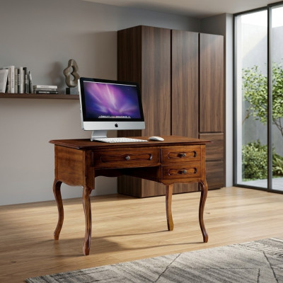 Luxus Schreifdësch Italienesch Klassesch Holz Miwwelen Bürosmiwwelen Stil