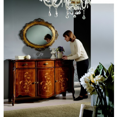 Miwwelen Stil Barock 2-teil. Set Luxus Holz Italienesch Luxus Miwwelen Kommode