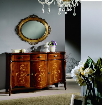 Miwwelen Stil Barock 2-teil. Set Luxus Holz Italienesch Luxus Miwwelen Kommode