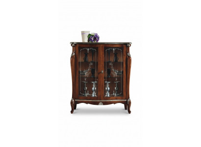 Schécken Design Miwwel Luxus Holz Vitrine Stil Antik Barock Schaf Italienesch Niewen Dësch.