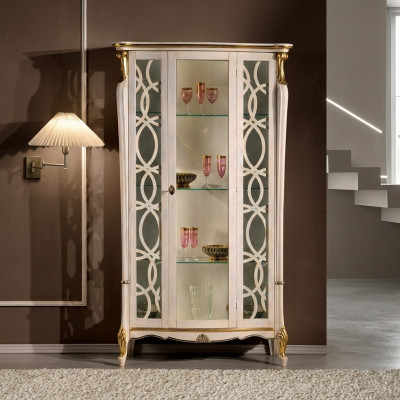 Klassesch Miwwelen Holz Design Vitrinn Stil Regal Schaf Schief Italienesch Miwwelen Nei