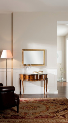 Design Luxus Miwwel Stil Barock Konsolendësch Konsol Dësch Holz Anrichte