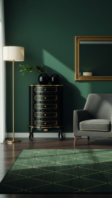 Italienesch Miwwelen Stil Barock Schwaarz Designer Schaf Kommode Miwwelen