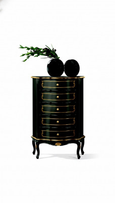 Italienesch Miwwelen Stil Barock Schwaarz Designer Schaf Kommode Miwwelen