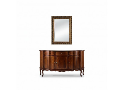 Schéckt Holz Luxus Italienesch Miwwelen 2-Deeler Set Miwwelstil Barock Kommod.