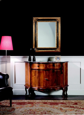 Italienesch Miwwelen Komoud Schaf Braun Design Luxus Holz Stil Barock