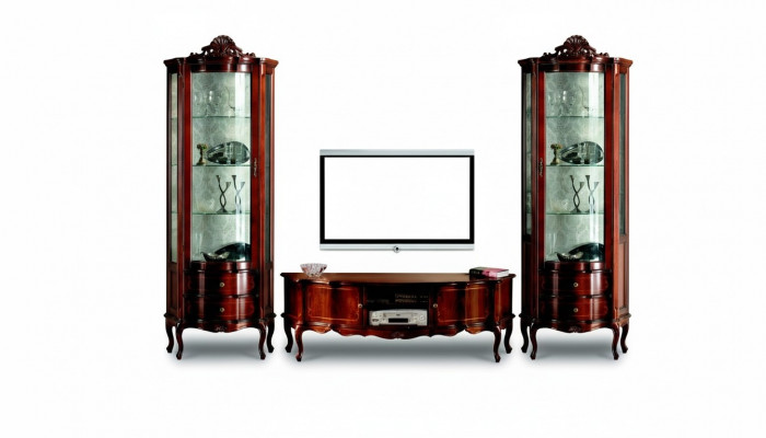 Italienesch Luxus Stil Wunnzëmmer Miwwel Vitrine Schaf Barock Rokoko Stil Set Design