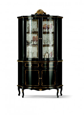 Italienesch Luxus-aus Holz designt a barockem Stil Schaf, Vitrine Schaf, Wunnzëmmer nei.