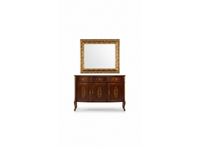 Designer Holz Luxus Italienesch Miwwelen 2-teilere Set Miwwel Stil Barock Komoud