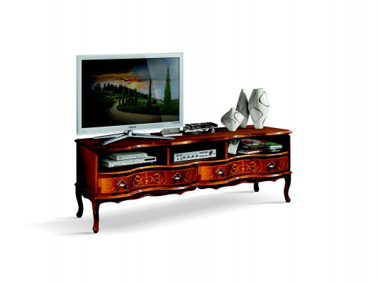 Italienesch Holz Miwwelen Säitendaach TV Lowboard Laang RTV Schaf Luxus Wunnzëmmer Nei
