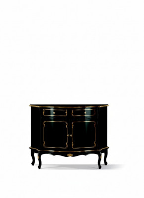 Luxus italienesch Holz Miwwelen Komoud schwaarz Luxus Buffet Schaf