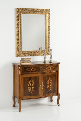 Kommode Holz Miwwel Barock mat Spigel Luxus Italienesch Miwwel 2tlg Garnitur