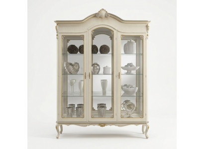 Italienesch Design Luxus Holzmiwwelen Barock Schaf Vitrine Wäiss Wunnzëmmer XXL Nei