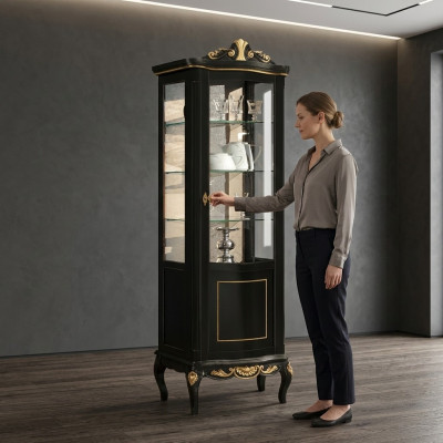 Designer Italienesch Chic Holz Miwwelen Barock Stil Luxus Schaf Vitrine Wunnzëmmer