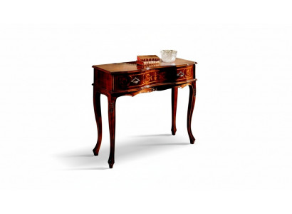 Holz Italienesche Miwwelen Konsolendësch Braun Miwwel Stil Barock Design Konsolen