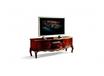 Designer Holz Barock TV-Schränk mat 2 Dieren, Schaf an Regal Italien