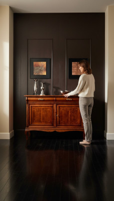Italienesch Miwwelen Design Kommode Schaf Brong Luxus Holz Stil Barock