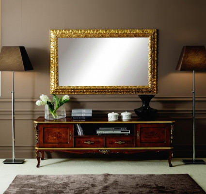 Luxus 2tlg Set Sideboard Lowboard rtv Spigel Italienesch Holz Miwwel Holzmöbel