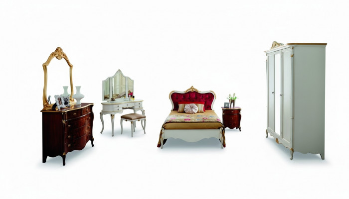 Italienesch Miwwelen Luxus Bett Swarovski Kristaller Barock Better Rummen