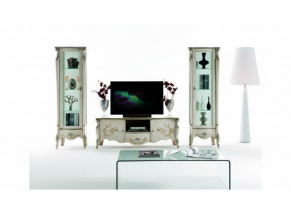 Schéine Set Garnitur 3-teil. RTV mat 2x Vitrine Italienesch Miwwelen Klassesch Stil