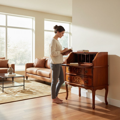 Luxus Dësch Sekretär Luxus Schreif Büro Miwwelen Holz Dëscher Büro Ariichtung