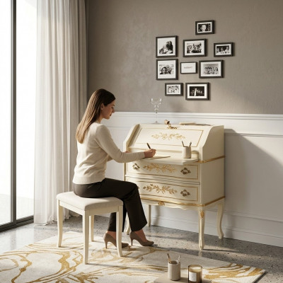Design Dësch Sekretär Schreif Büro Miwwelen Holz Dëscher Büro Ariichtungen