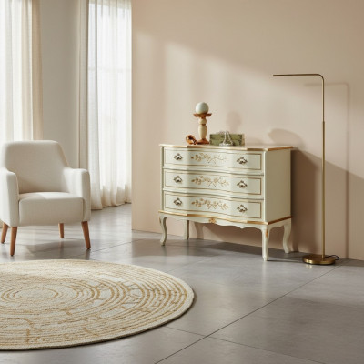 Luxus Design Schrëft Echt Holz Miwwelen Kommoden Schaf Barock Italieneschen
